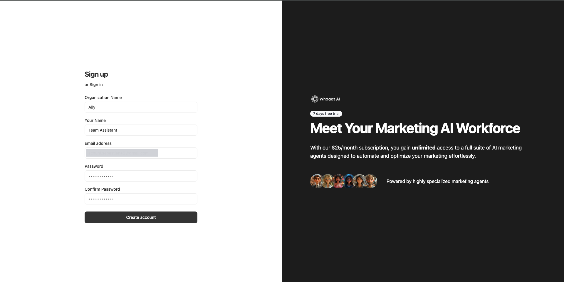 Create an Account