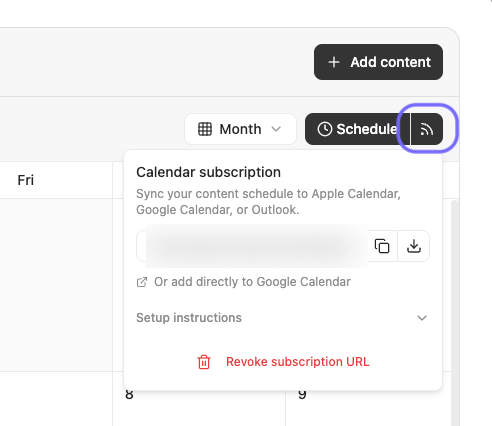 Calender-Feed: Subscribe to your Calendar
