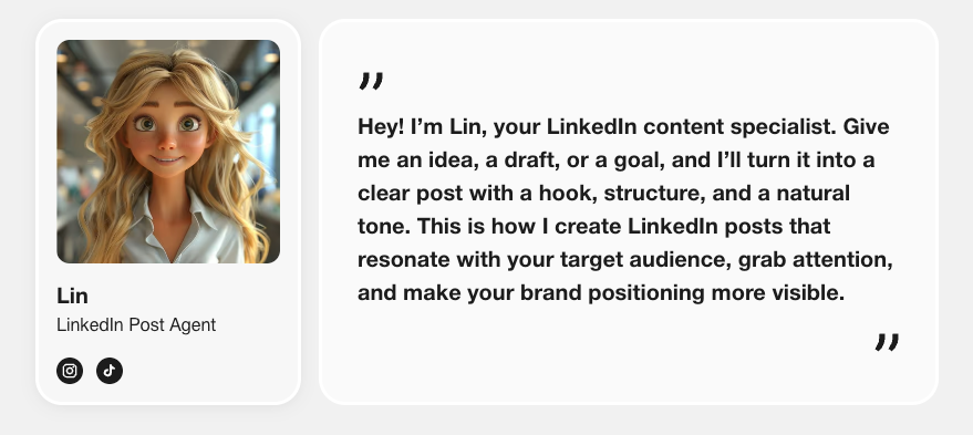 Lin | LinkedIn Post Agent